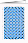 Mazel Tov Star of David Pattern in Blue for Bat Mitzvah or Bar Mitzvah card