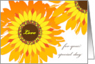 Partner Birthday with Bright and Colorful Sunflowers card