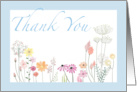 General Thank You Blank Inside with Field of Flowers card