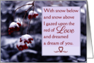 Winter Dream Marriage Proposal with Poem and Berries card