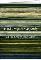 Uncle Sympathy with Abstract Yarn and Thread Landscape card