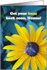Nonna Get Well Bee on Black Eyed Susan Flower card