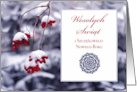 Polish Christmas with Red Berries Capped with Encrusted Snow card