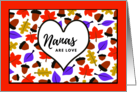 Nana Birthday Nanas Are Love with Acorns and Leaves card