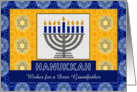 Grandfather Hanukkah Custom Front with Menorah Mosaic card