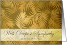 Son Sympathy with Palm Fronds Printed Fabric Design card