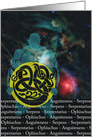 Ophiuchus, Serpent Bearer, 13th Zodiac Sign card