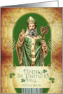 St. Patrick’s Day for Neighbor with Irish Blessing and Saint Patrick card