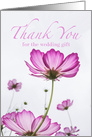 Thank You for the Wedding Gift, Magenta Cosmos card