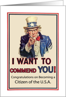 Congratulations on United States Citizenship with Uncle Sam card