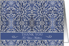 Thank You for Your Audition, Elegant Blue Filigree Design card