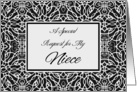 Bridesmaid Invitation for Niece, Elegant Art Nouveau Design card