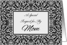 Bridesmaid Invitation for Mom, Elegant Art Nouveau Design card