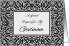 Bridesmaid Invitation for Godmom, Elegant Art Nouveau Design card