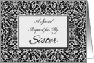 Bridesmaid Invitation for Sister, Elegant Art Nouveau Design card