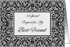 Maid of Honor Invitation for Best Friend with Elegant Filigree Design card