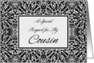 Maid of Honor Invitation for Cousin, Elegant Design card