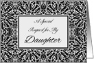 Maid of Honor Invitation for Daughter, Elegant Design card