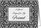 Maid of Honor Invitation for Friend, Elegant Design card