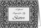 Maid of Honor Invitation for Sister, Elegant Design card