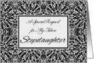 Maid of Honor Invitation for Future Stepdaughter, Elegant Design card