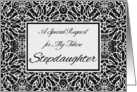 Matron of Honor Invitation for Future Stepdaughter, Elegant Design card