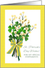 For Stepparents St Patrick’s Day Wishes with Shamrock Bouquet card