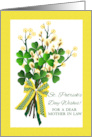 For Mother in Law St Patrick’s Day Wishes with Shamrock Bouquet card
