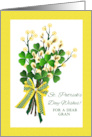 For Gran St Patrick’s Day Wishes with Shamrock Bouquet card