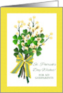 For Godparents St Patrick’s Day Wishes with Shamrock Bouquet card