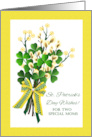 St. Patrick’s Day Wishes for Both My Moms with Shamrock Bouquet card