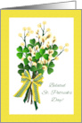 Belated St. Patrick’s Day with Shamrock Bouquet card