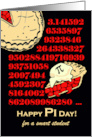 For Student Pi Day with Cherry Pie and Ice Cream Illustration card