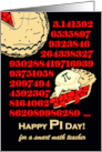 For Math Teacher Pi Day with Cherry Pie and Numbers Illustration card