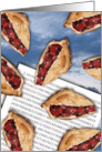 Belated Pi Day 3.14159 with Falling Slices of Cherry Pie card