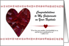 Congratulations to Godparents on Wedding with Heart and Scripture card