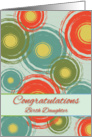 Birth Daughter Congratulations on Graduation, Contemporary Design card