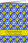 For Girl Jewish Confirmation Congratulations with Star of David card