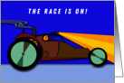 Birthday Party Invitation with Dune Buggy Racing at Night card