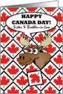 Canada Day for Sister & Brother-in-Law, Moose Head Surprise card