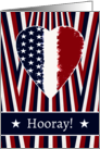 For Any Occasion Congratulations Hooray with Patriotic Heart card