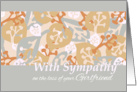 Girlfriend Sympathy with Contemporary Leaves and Plant Forms card