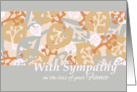 Fiance Sympathy with Contemporary Leaves and Plant Forms card