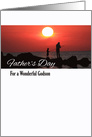 Father’s Day for Godson, Fishing at Sunset card