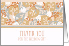 Wedding Gift Thank You with Organic Leaf and Plant Shapes card