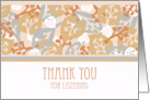 Thank You for Listening with Organic Leaf and Plant Shapes card