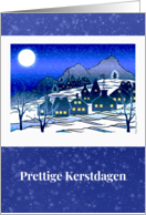 Dutch Christmas Prettige Kerstdagen with Snowy Village card