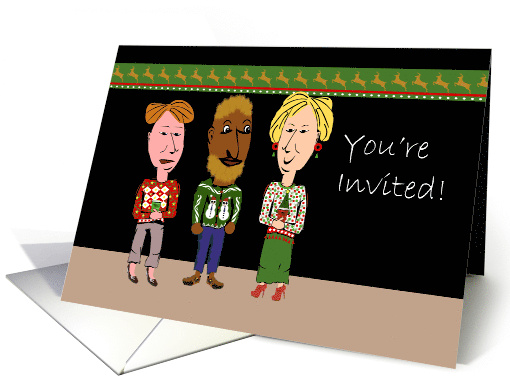 Tacky Ugly Christmas Sweater Party Invitation card (1004003)