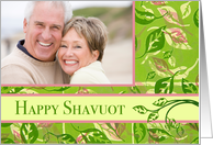 Shavuot Leaves and Greens with Custom Photo Area card
