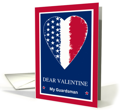 For Guardsman Valentines Day with Patriotic Heart Stars... (1016463)